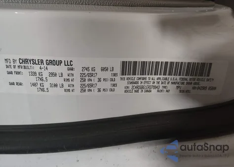 2014 Dodge Grand Caravan Se z USA, uszkodzony, nr VIN 2C4RDGBG1ER379943